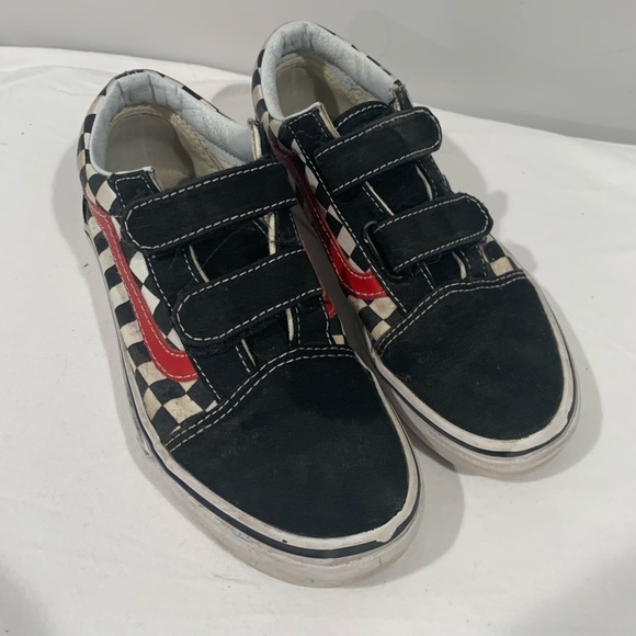 vans checkered velcro